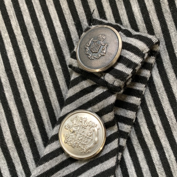 Sundress Striped Black & Gray Metal Buttons - Picture 8 of 8
